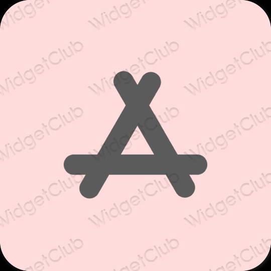 эстетический пастельно-розовый AppStore значки приложений