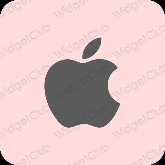 Ესთეტიური პასტელი ვარდისფერი Apple Store აპლიკაციის ხატები