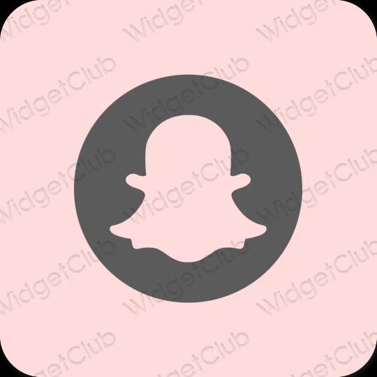 Estetické pastelovo ružová snapchat ikony aplikácií