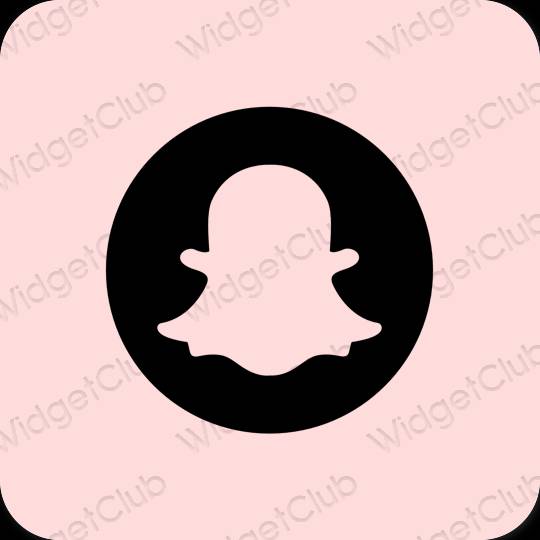 Estetic roz snapchat pictogramele aplicației