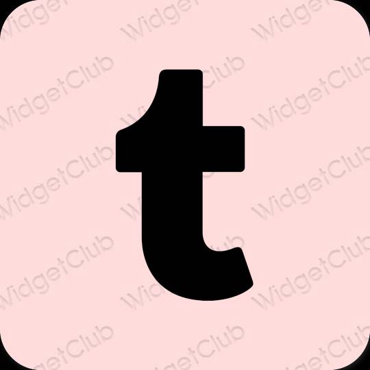 Естетичен розово Tumblr икони на приложения
