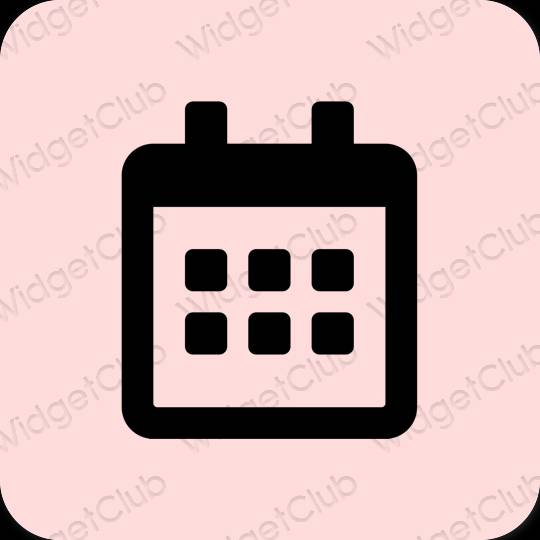 미적인 파스텔 핑크 Calendar 앱 아이콘