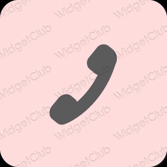 Ästhetisch Pastellrosa Phone App-Symbole