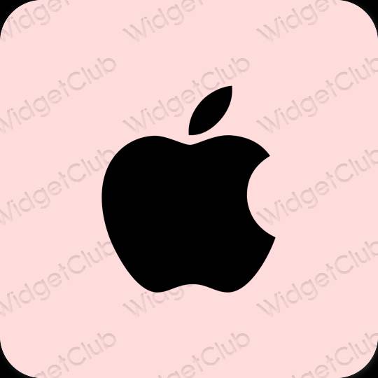Estetic roz pastel Apple Store pictogramele aplicației