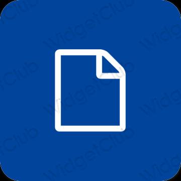 Esthétique mauve Notes icônes d'application
