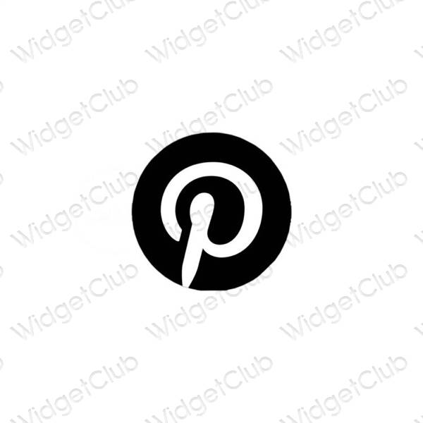 Esthetische Pinterest app-pictogrammen