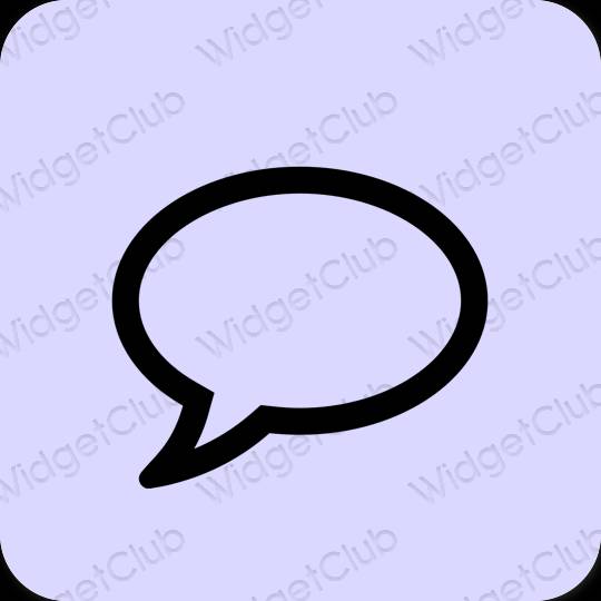 Ästhetisch pastellblau Messages App-Symbole