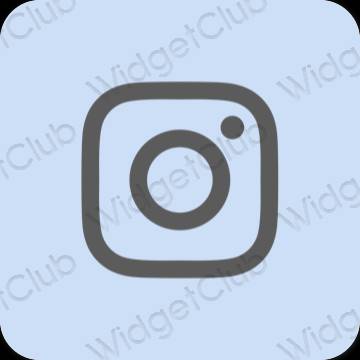 សោភ័ណ ពណ៌ខៀវ pastel Instagram រូបតំណាងកម្មវិធី
