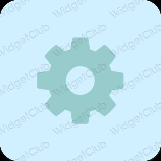 Estetické Fialová Settings ikony aplikácií