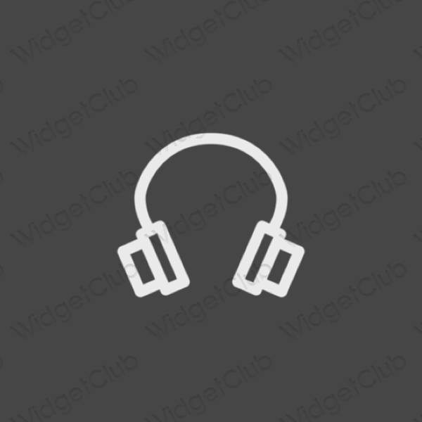 Estetico grigio Music icone dell'app