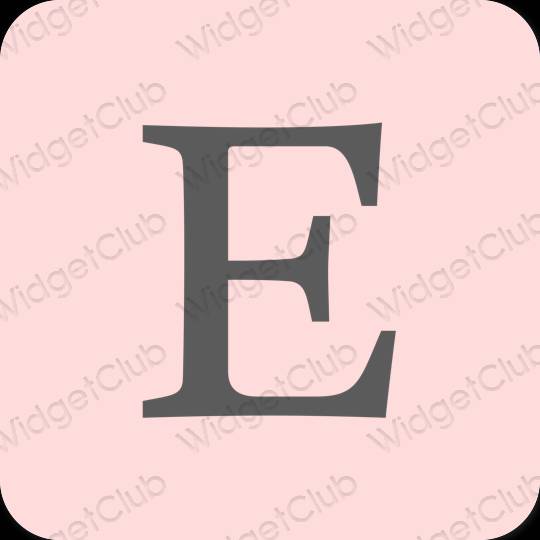 미적인 파스텔 핑크 Etsy 앱 아이콘