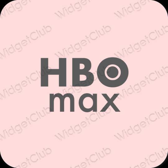 Estético rosa pastel HBO MAX iconos de aplicaciones
