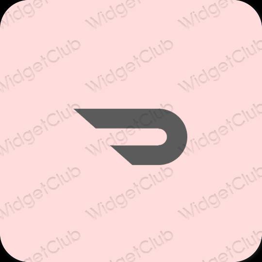 Естетичен розово Doordash икони на приложения