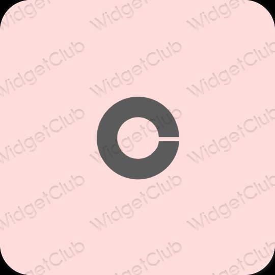 Estético rosa Coinbase ícones de aplicativos