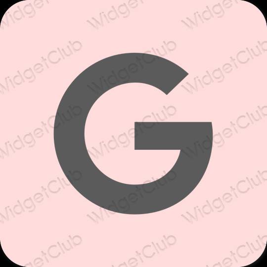 Естетичен пастелно розово Google икони на приложения