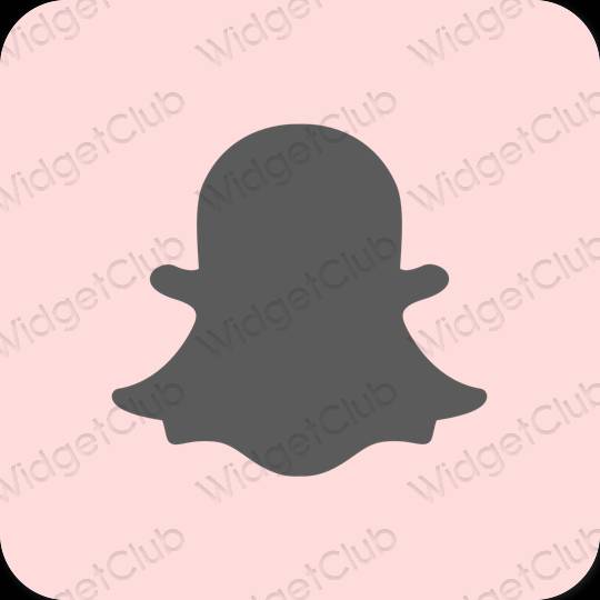 Estetski pastelno ružičasta snapchat ikone aplikacija