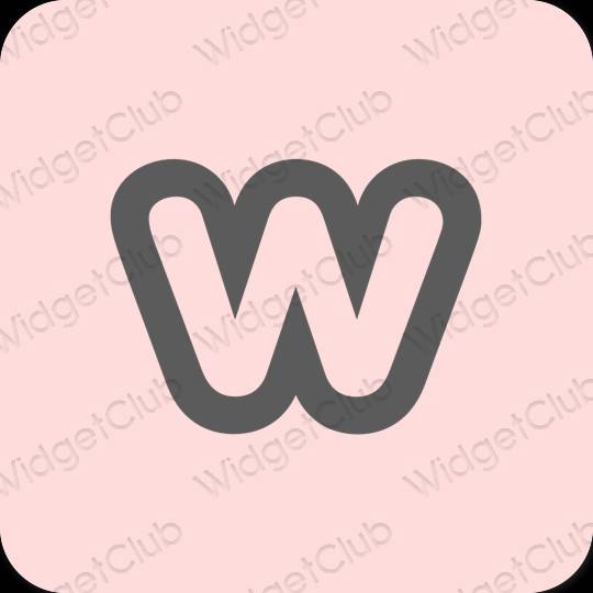 Stijlvol pastelroze Weebly app-pictogrammen