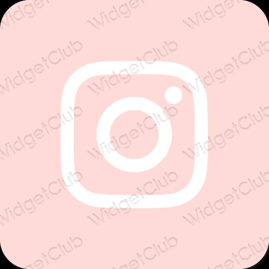 Estetyka pastelowy róż Instagram ikony aplikacji