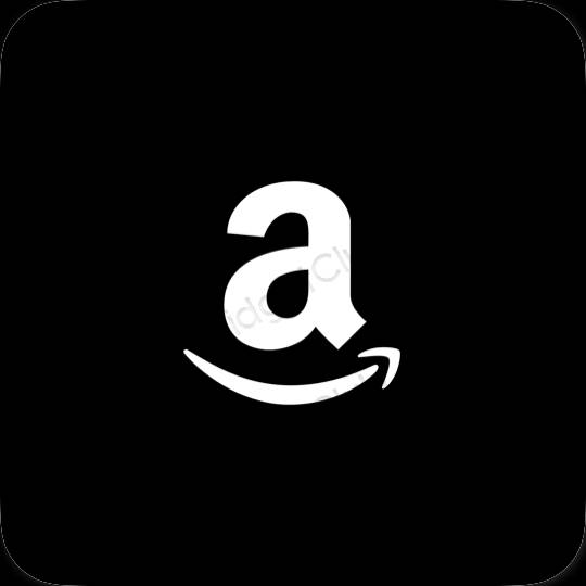 Aesthetic black Amazon app icons