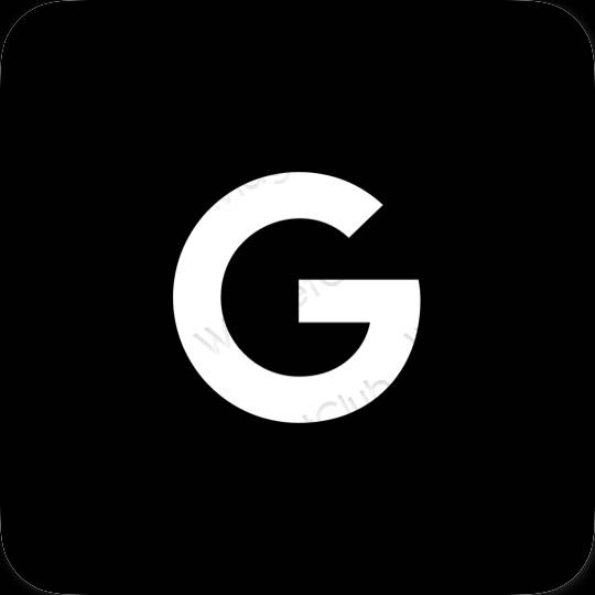 审美的 黑色的 Google 应用程序图标