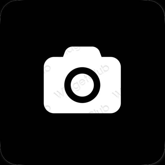 Aesthetic black Camera app icons