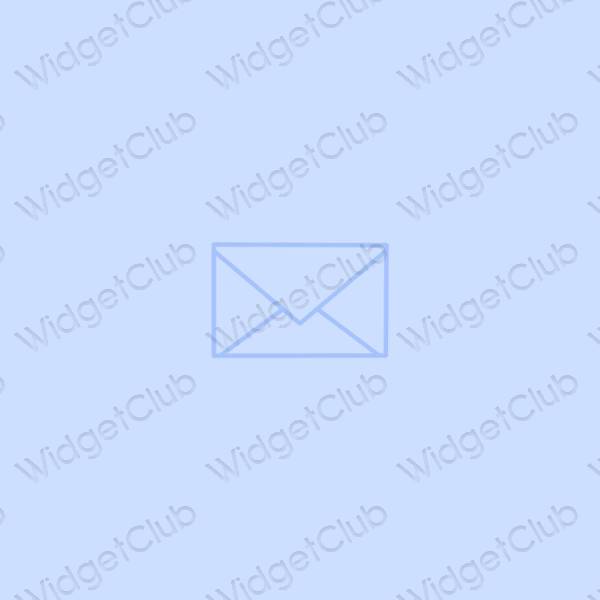 Естетичен пастелно синьо Gmail икони на приложения