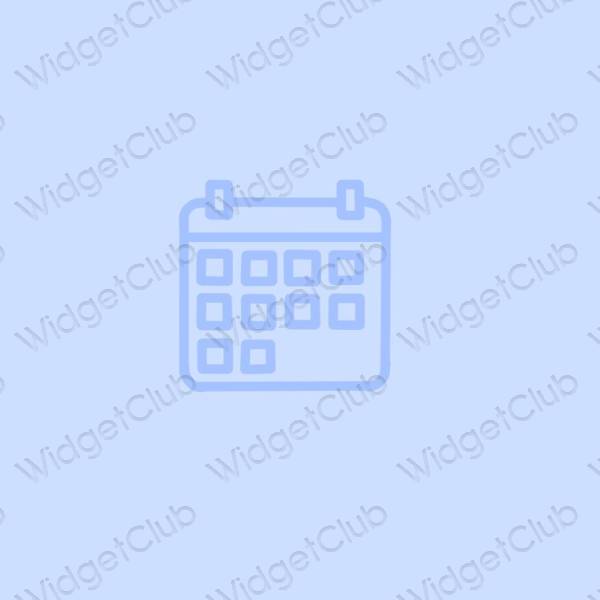 Естетски љубичаста Calendar иконе апликација