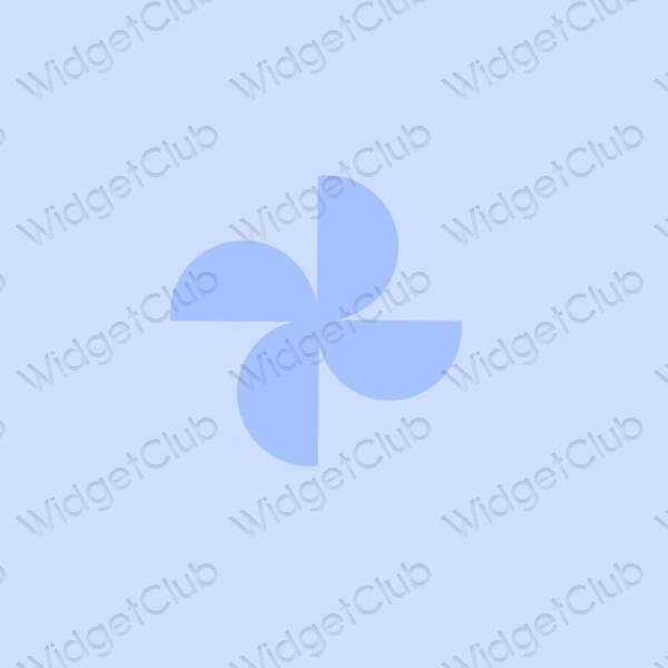Estetické pastelovo modrá Photos ikony aplikácií
