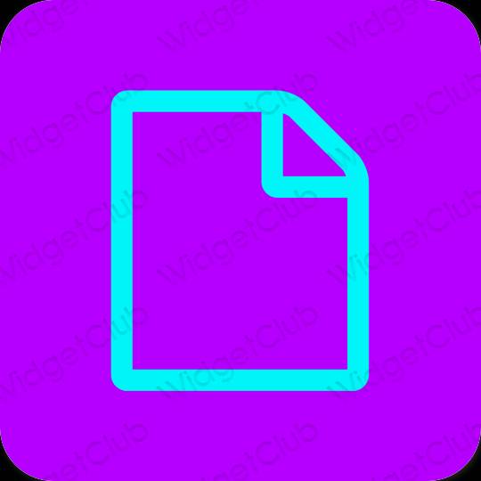 Estetické Fialová Files ikony aplikácií