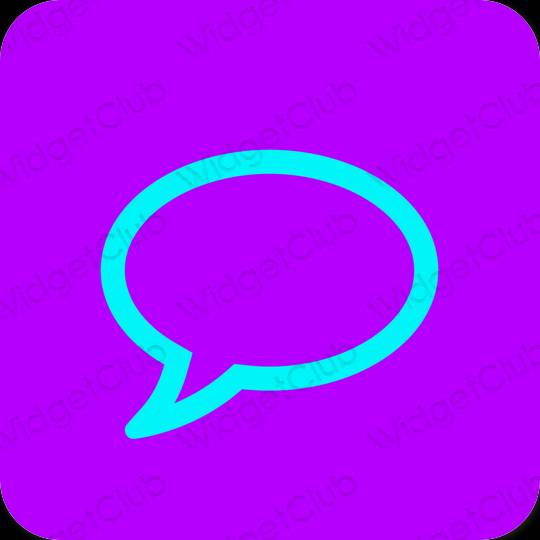 Thẩm mỹ màu tím Messages biểu tượng ứng dụng