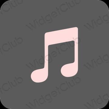Æstetisk grå Music app ikoner