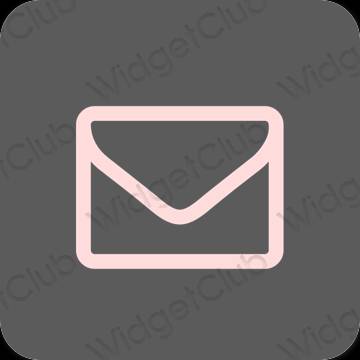 Естетичен сиво Gmail икони на приложения