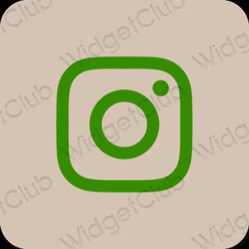 Estetické béžová Instagram ikony aplikácií