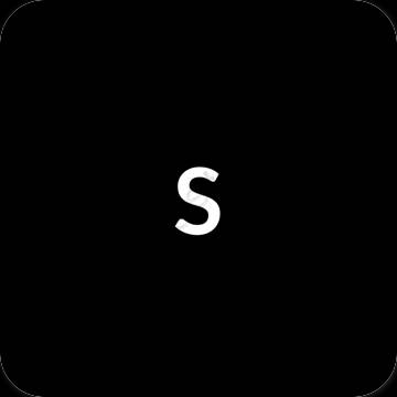Estético negro SHEIN iconos de aplicaciones
