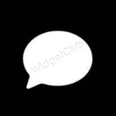 Estetisk svart Messages app ikoner