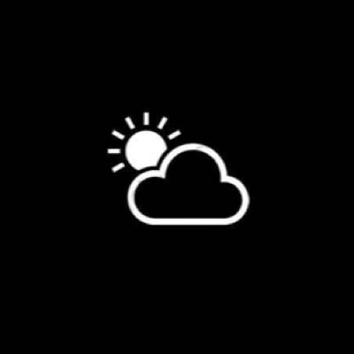 Estetis hitam Weather ikon aplikasi