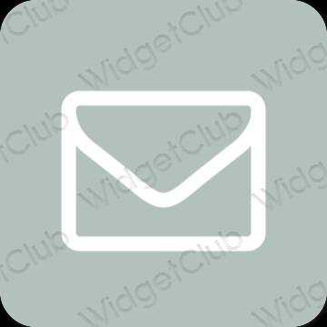 Estetsko zelena Mail ikone aplikacij