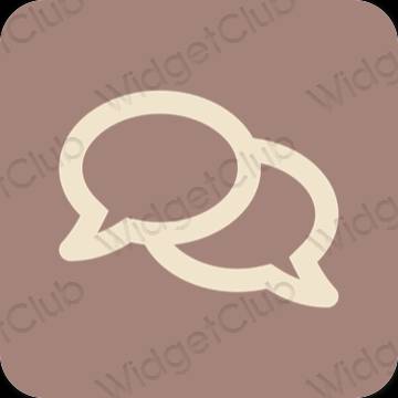Estetico Marrone Messages icone dell'app