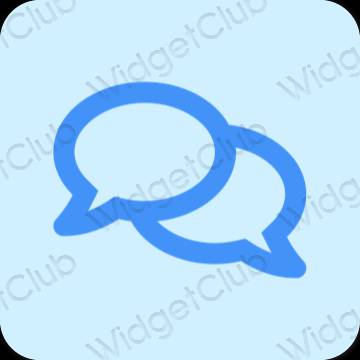 미적인 파스텔 블루 Messages 앱 아이콘