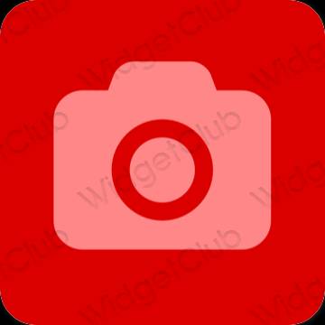 Estetico rosso Camera icone dell'app