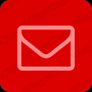 Stijlvol rood Mail app-pictogrammen