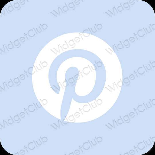 審美的 淡藍色 Pinterest 應用程序圖標