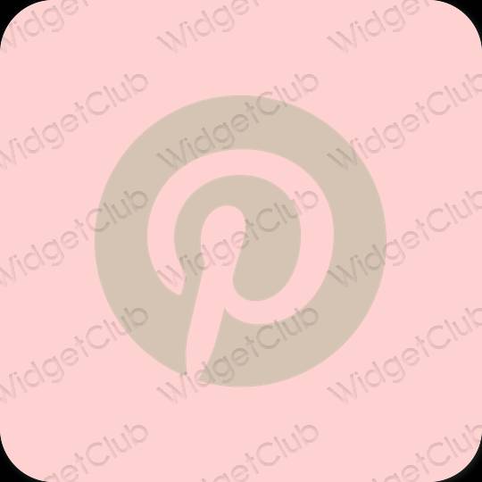 Estetický růžový Pinterest ikony aplikací