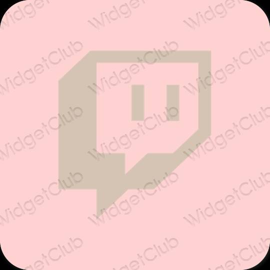 Aesthetic pink Twitch app icons