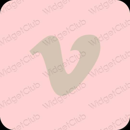 Estetisk rosa Vimeo app ikoner