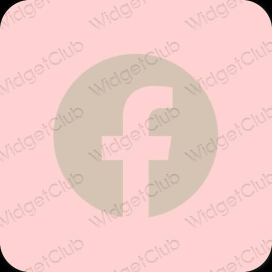 Aesthetic pink Facebook app icons