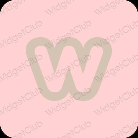 Esthétique rose Weebly icônes d'application
