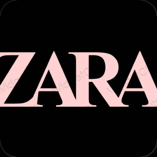 Ästhetisch Schwarz ZARA App-Symbole