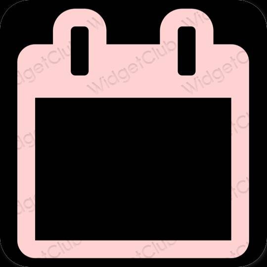 Αισθητικός ροζ Calendar εικονίδια εφαρμογών