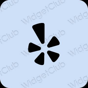 Estetik ungu Yelp ikon aplikasi